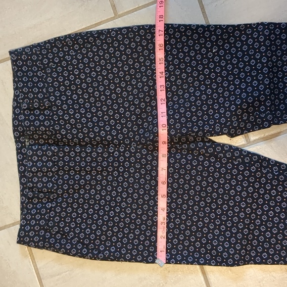 Loft Marisa Skinny Geometric Printed Slash Front Back Welt Pocket Pants 6P - Picture 9 of 13